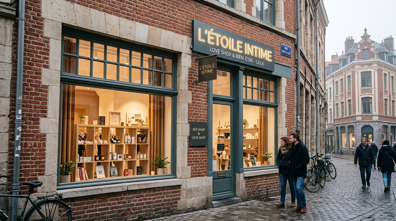 Intérieur d'un love shop à Lille