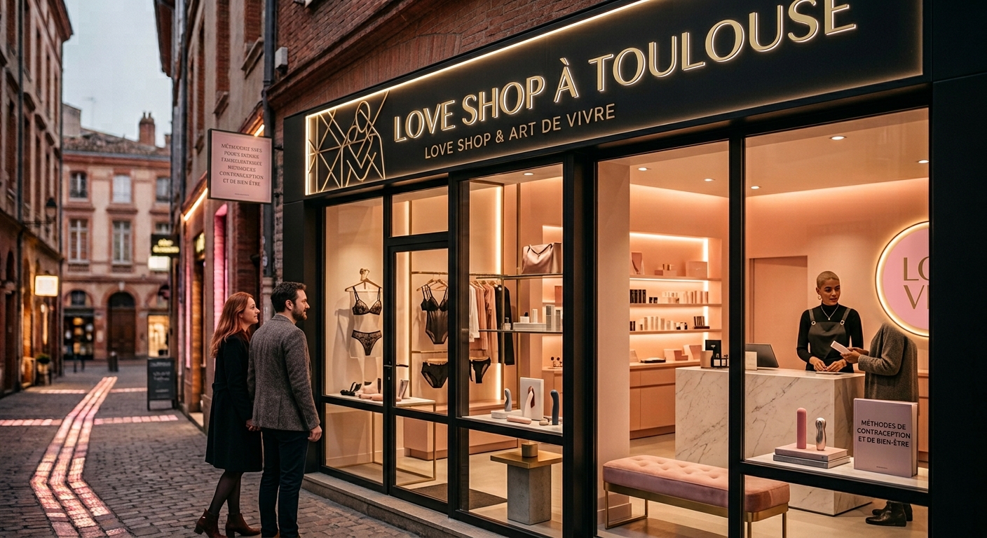 Intérieur d'un love shop à Toulouse