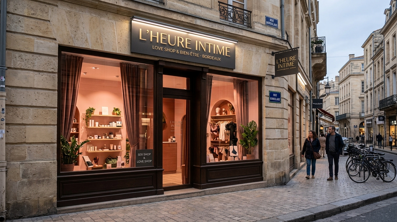 Sex shop à Bordeaux Intérieur d'un sex shop à Bordeaux