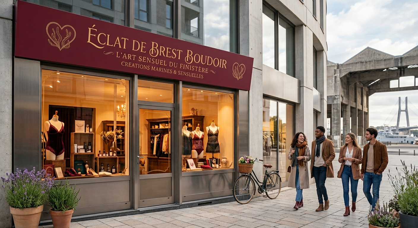 Intérieur d'un love shop à Brest