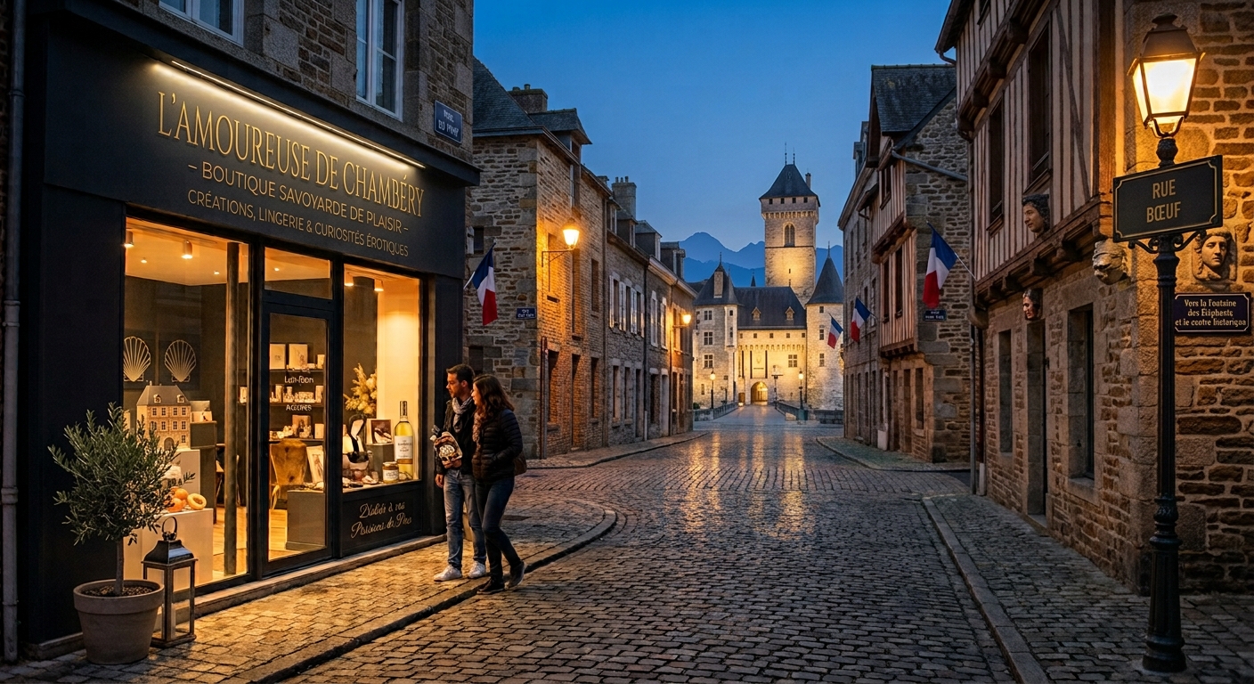 Intérieur d'un love shop à Chambéry