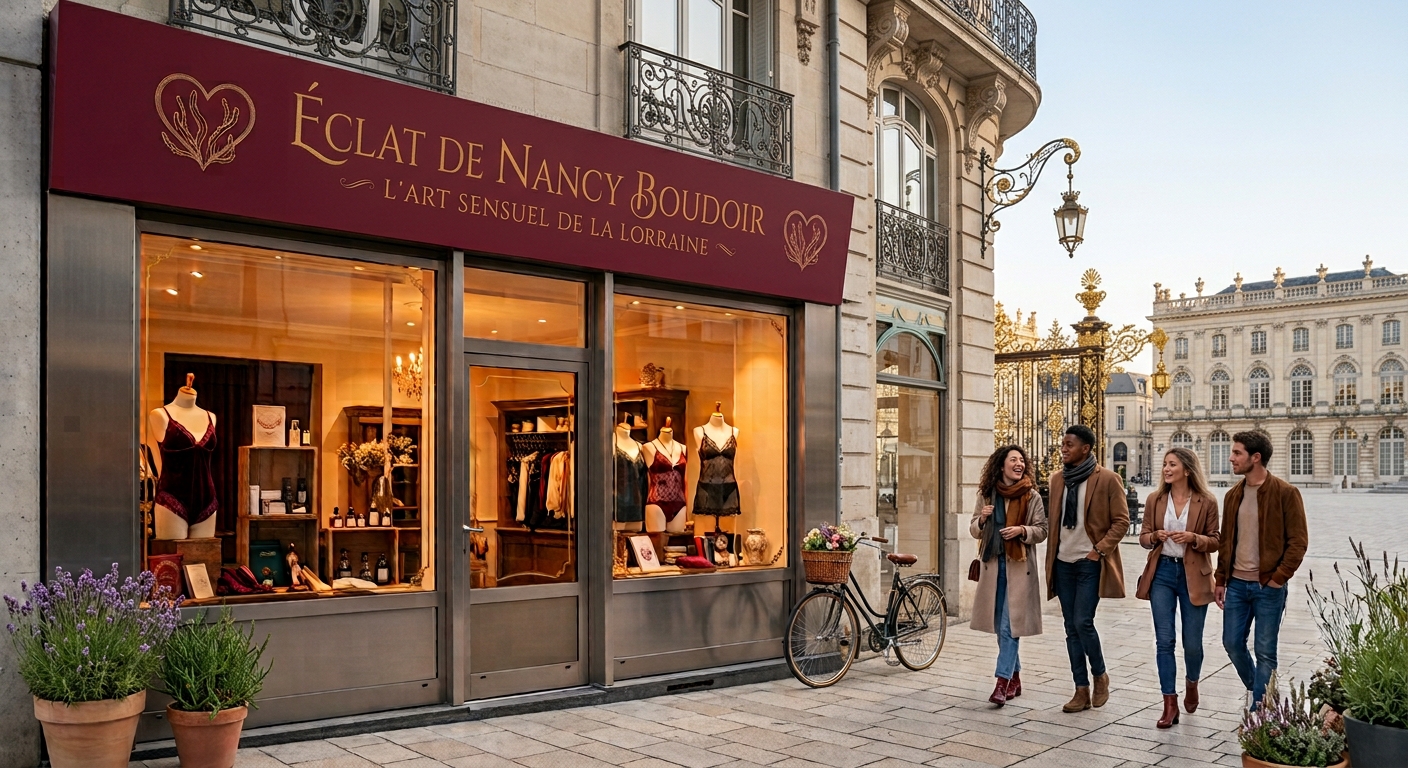 Intérieur d'un love shop à Nancy