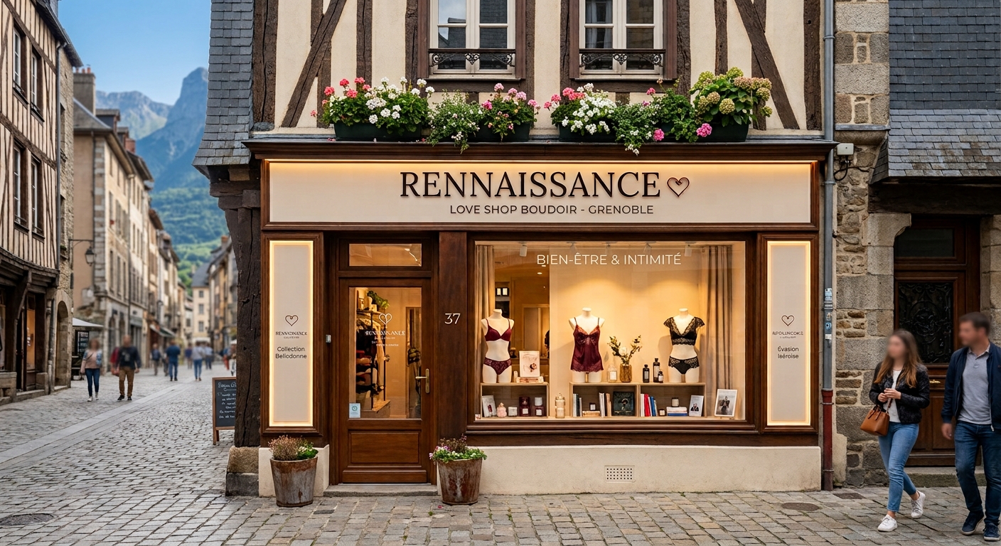 Intérieur d'un love shop à Rouen