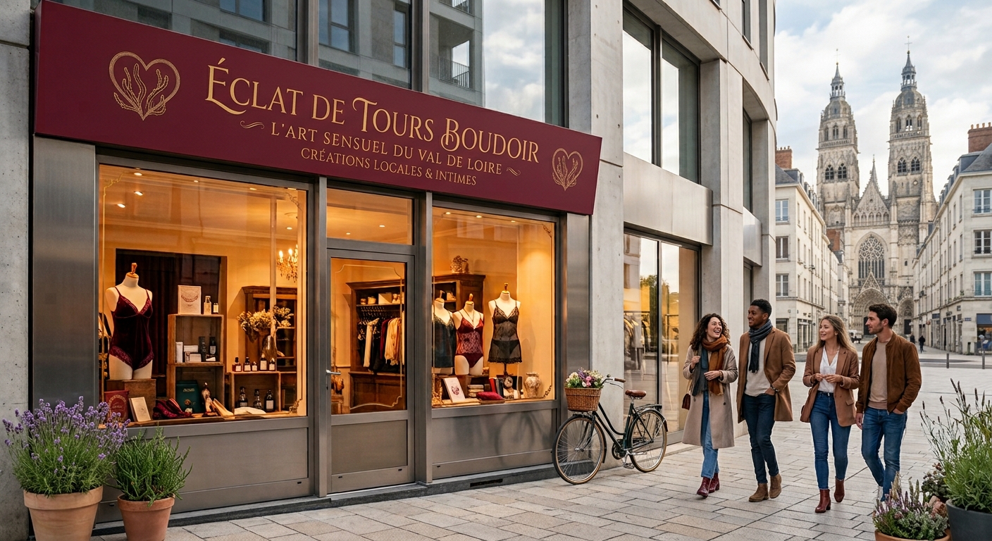 Intérieur d'un love shop à Tours