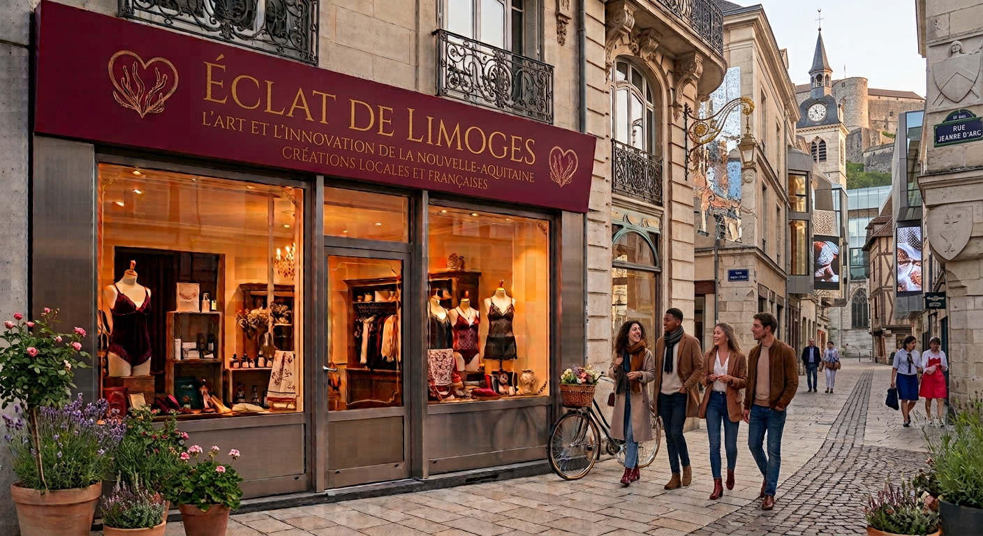 Intérieur d'un love shop à Limoges