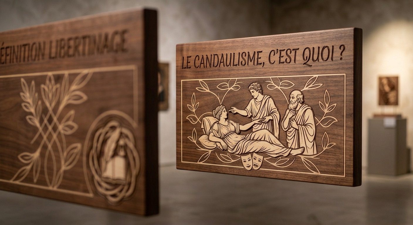 Couple dans une chambre tamisée, évoquant le candaulisme et le regard du partenaire