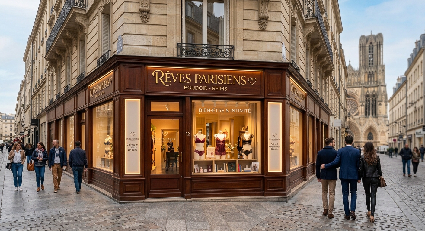 Intérieur d'un love shop à Reims